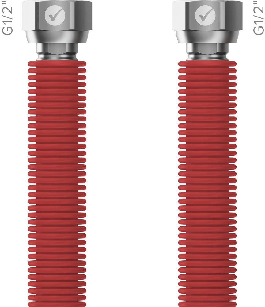 MERABELL Aqua Flexi tömlő G1/2"-G1/2" piros Bekötőcső