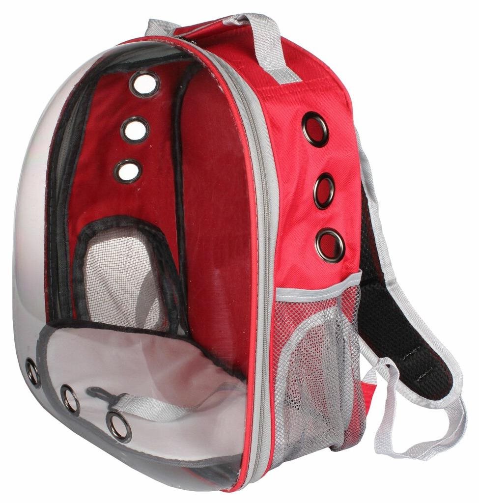 Merco Petbag Transparent červená Batoh pre psa