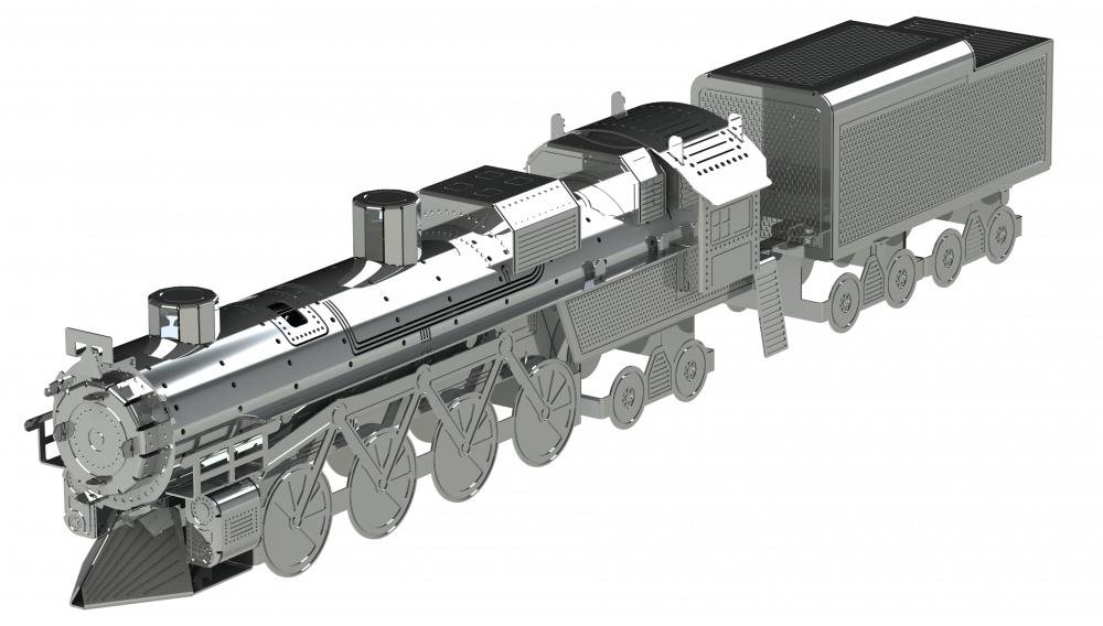 Metal Time Luxusná oceľová stavebnica Polar Steel SE 3D puzzle