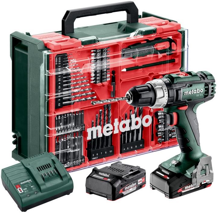 Metabo 602317710 SB 18 L Set, 18 V, 2× 2Ah Akkus fúró