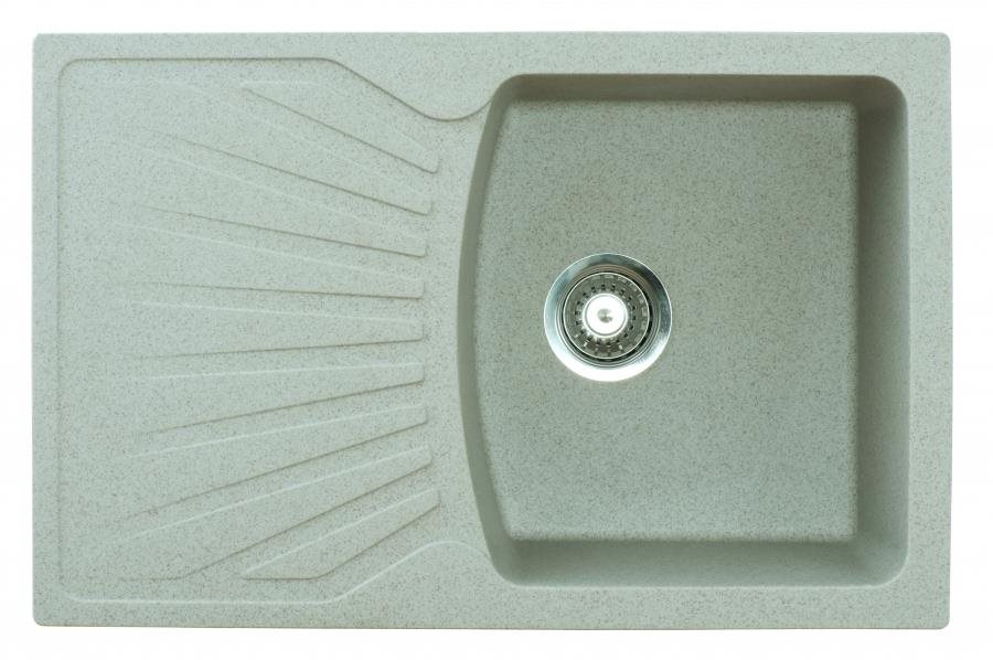 Metalac Granit X Quadro Plus s odkvapom, béžový Granitový drez