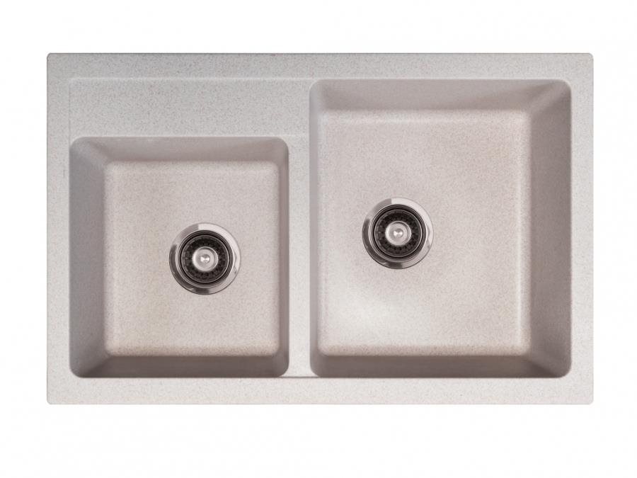 Metalac Granit X Quadro Plus 2D dvoj s vaničkou, béžový Granitový...