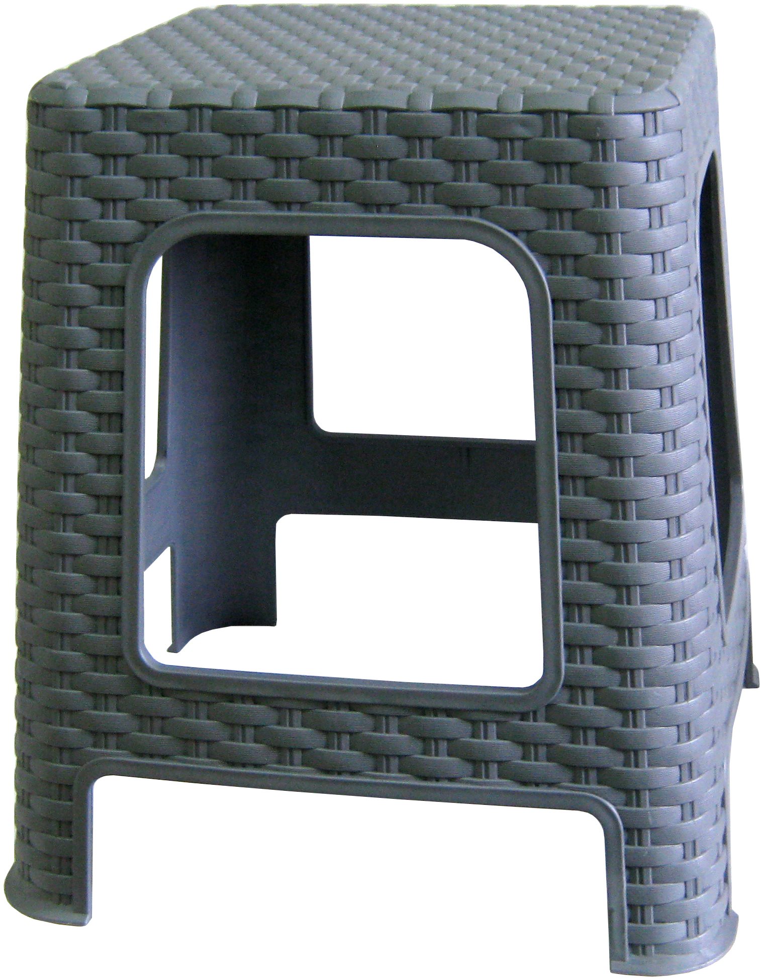 MEGAPLAST Taburet I 36 × 33 × 33 cm, polyratan, sivá Záhradná...