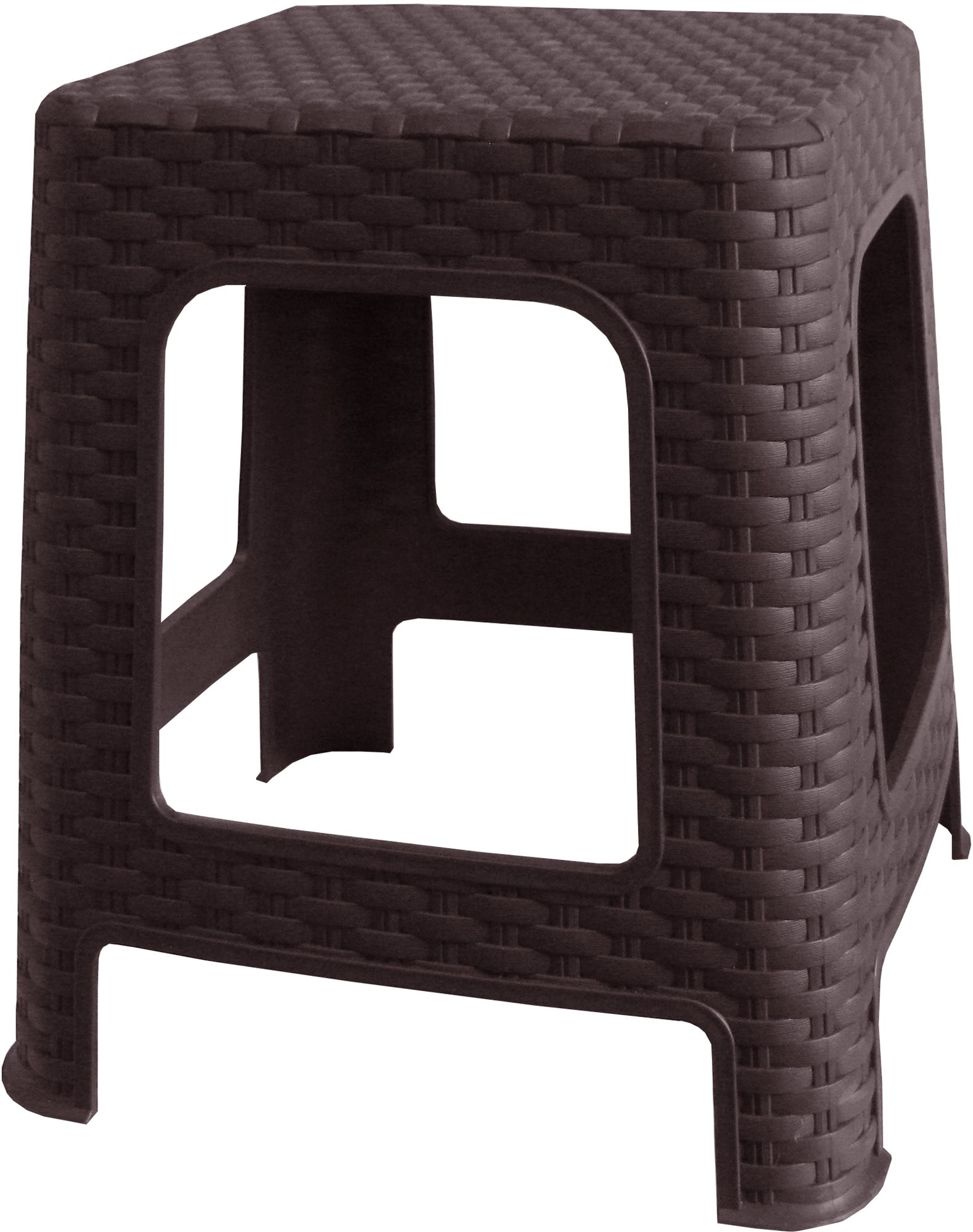 MEGAPLAST Taburet I 36 × 33 × 33 cm, polyratan, wenge Záhradná...
