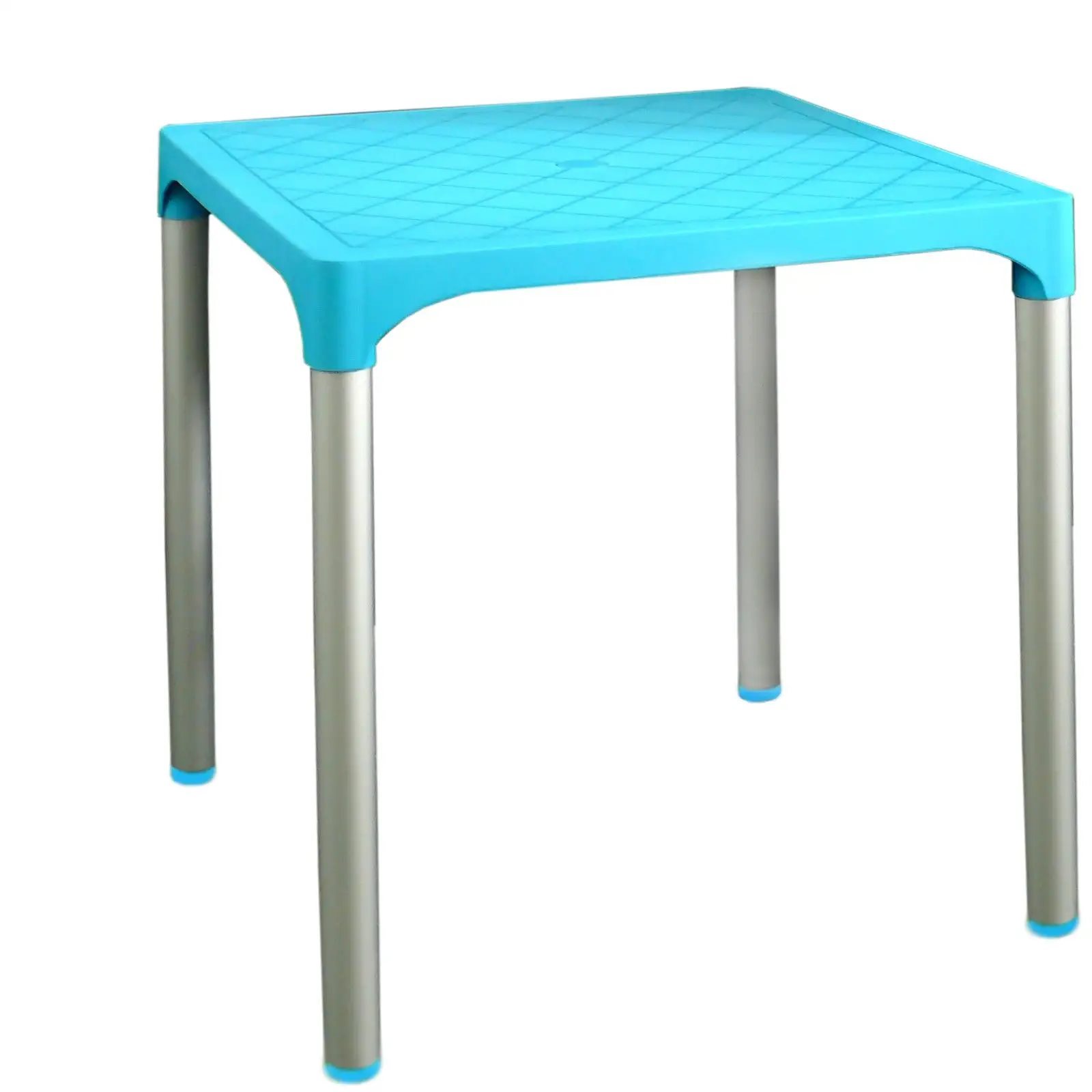 MEGAPLAST VIVA 72 × 72 × 72 cm, AL nohy, tyrkysový Záhradný stôl