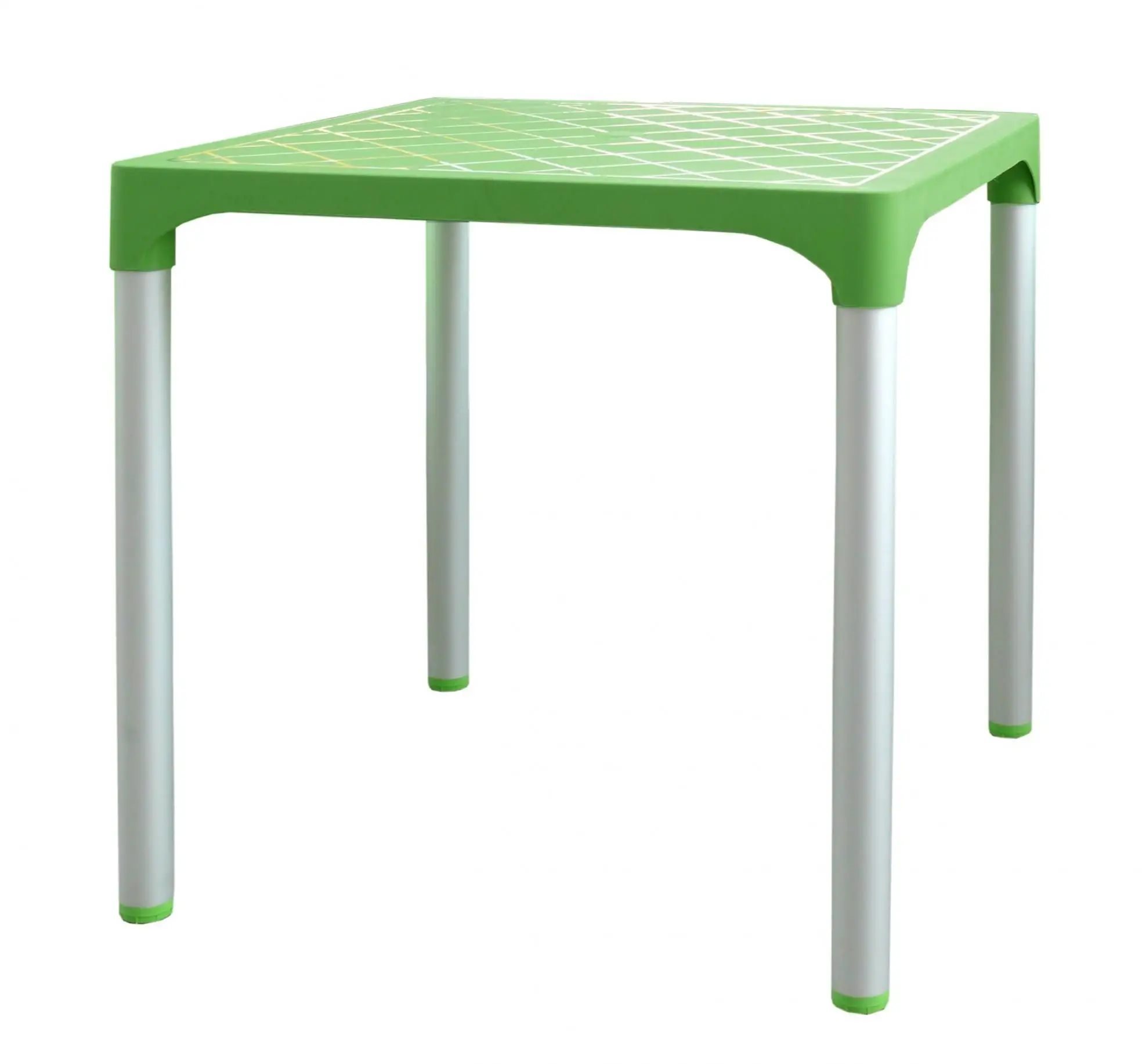 MEGAPLAST VIVA 72×72×72 cm, AL lábak, zöld Kerti asztal