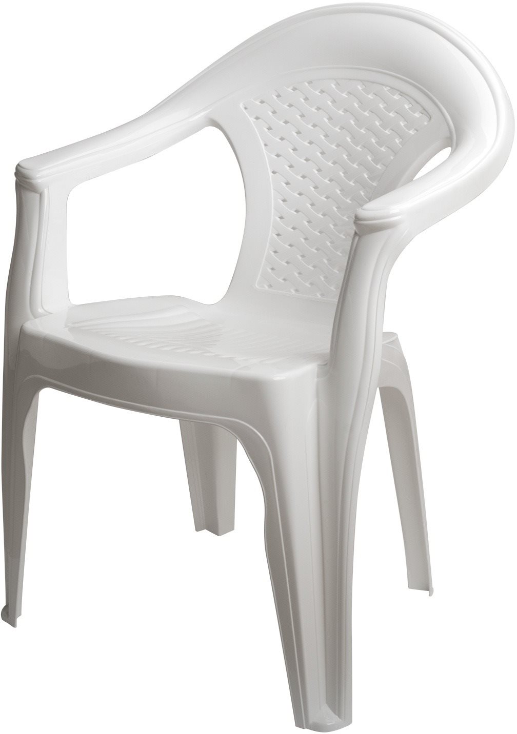 MEGAPLAST Gardenia, biela Záhradná stolička