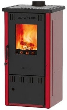 Alfa Plam ELITA 2*CV ECO krbové kachle, červená, 6,5 kW Krbové kachle