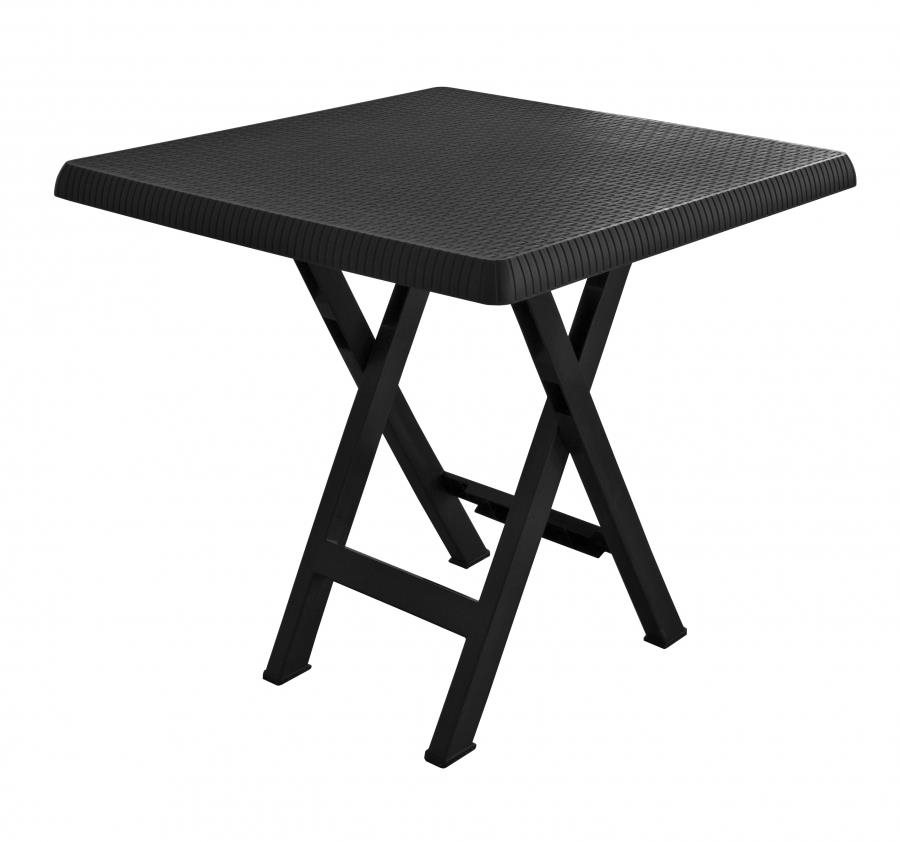 MEGA PLAST Összecsukható kerti asztal LEO, antracit 70 cm Kerti...