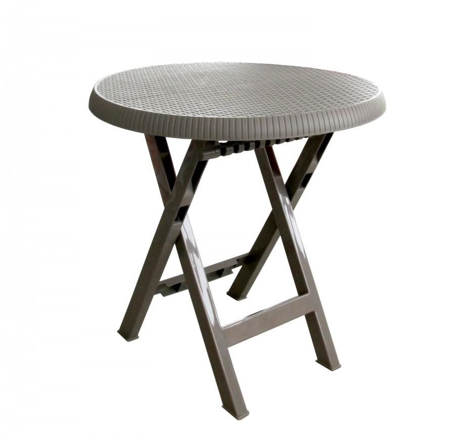MEGA PLAST Stôl záhradný sklápací TEO, cappucino 70 cm Záhradný stôl