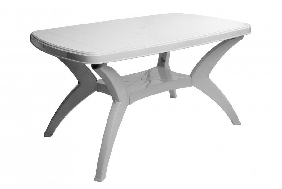 MEGA PLAST Stôl záhradný MODELLO biely 140 cm Záhradný stôl