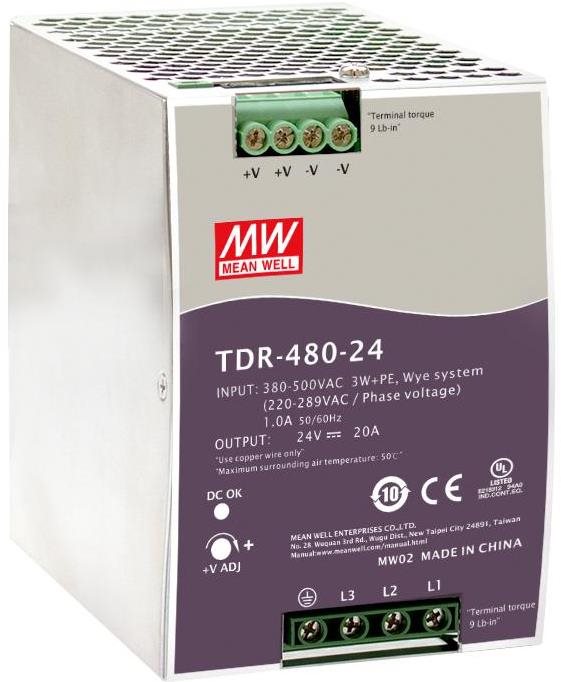 Mean Well TDR-480-24 Napájací zdroj
