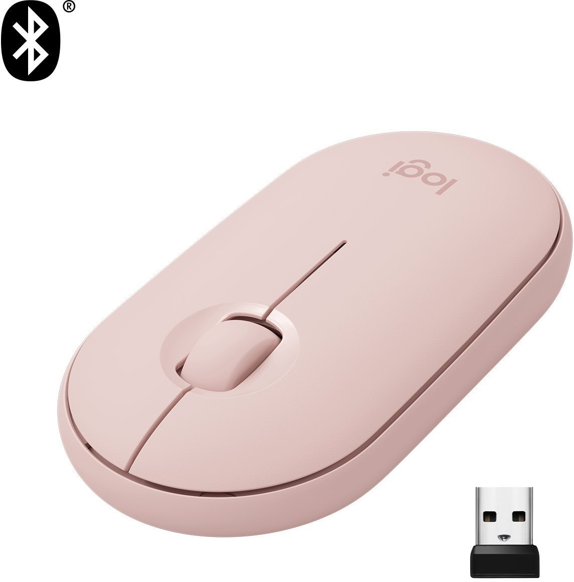 Logitech Pebble M350 Wireless Mouse, rose Mouse