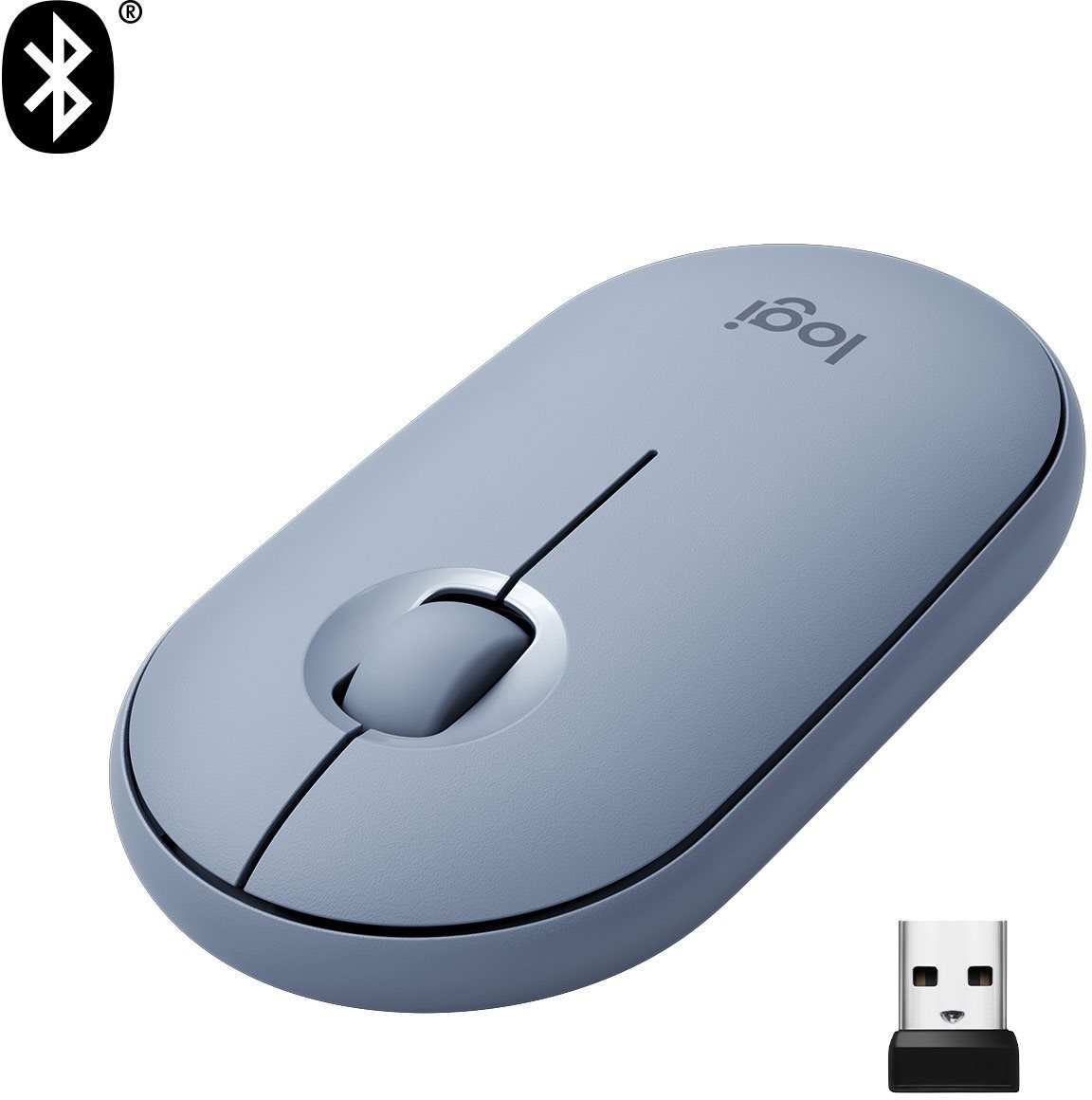 Logitech Pebble M350 Wireless Mouse, Denim Mouse