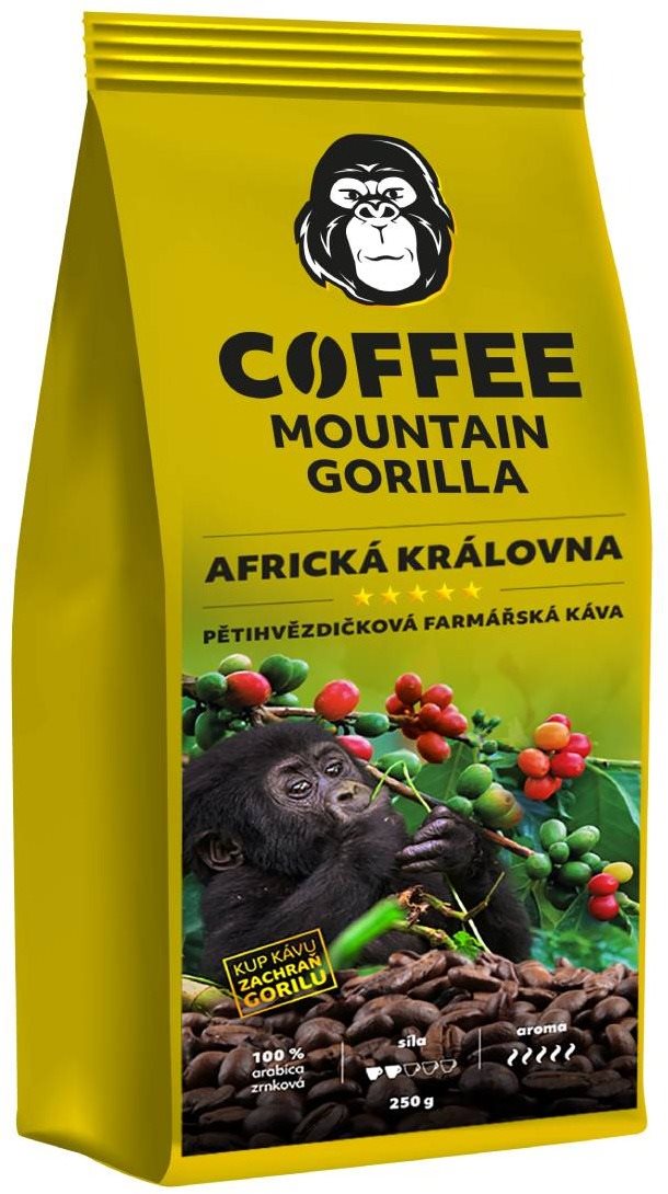 Mountain Gorilla Coffee Africká kráľovná, 250 g Káva
