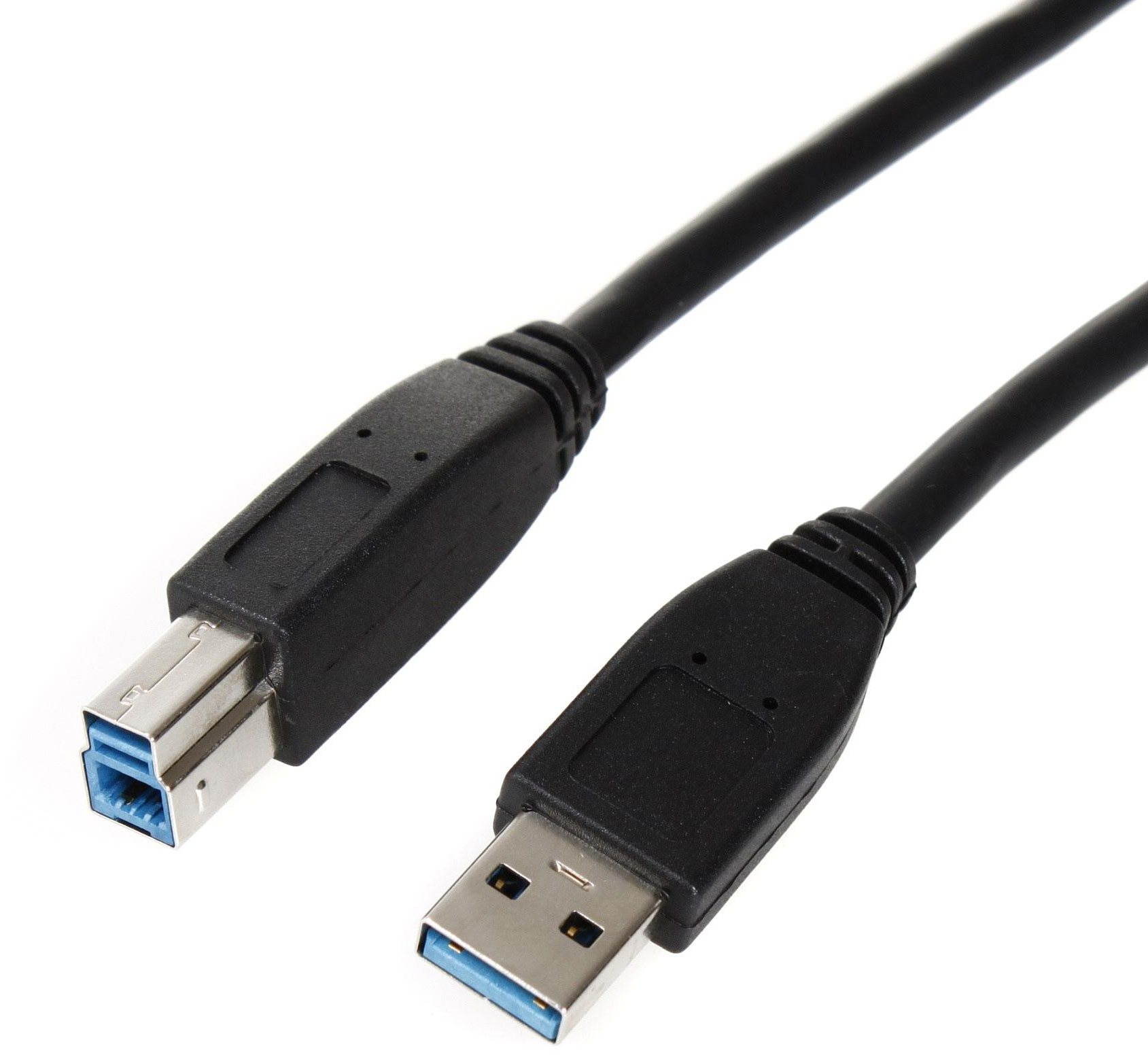 Roline USB 3.0 prepojovací 0,8 m A-B čierny Dátový kábel