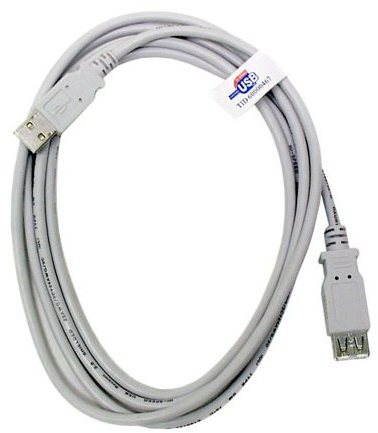 OEM USB 2.0 Extension AA 5 m gray  Data Cable