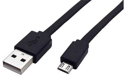 ROLINE USB 2.0 - USB A (M) - micro USB B (M), 1m, flat, black Data...