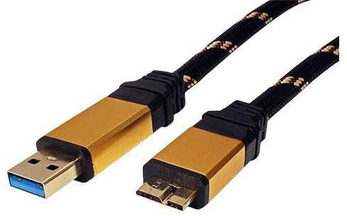 Roline GOLD, USB-Kabel, USB 3.0 Superspeed A(M) --> Micro-USB-3.0...