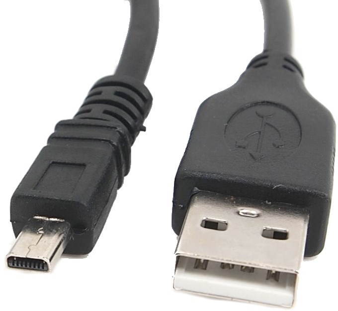 OEM USB A-MINI 8-pin 1.8 m čierny Dátový kábel