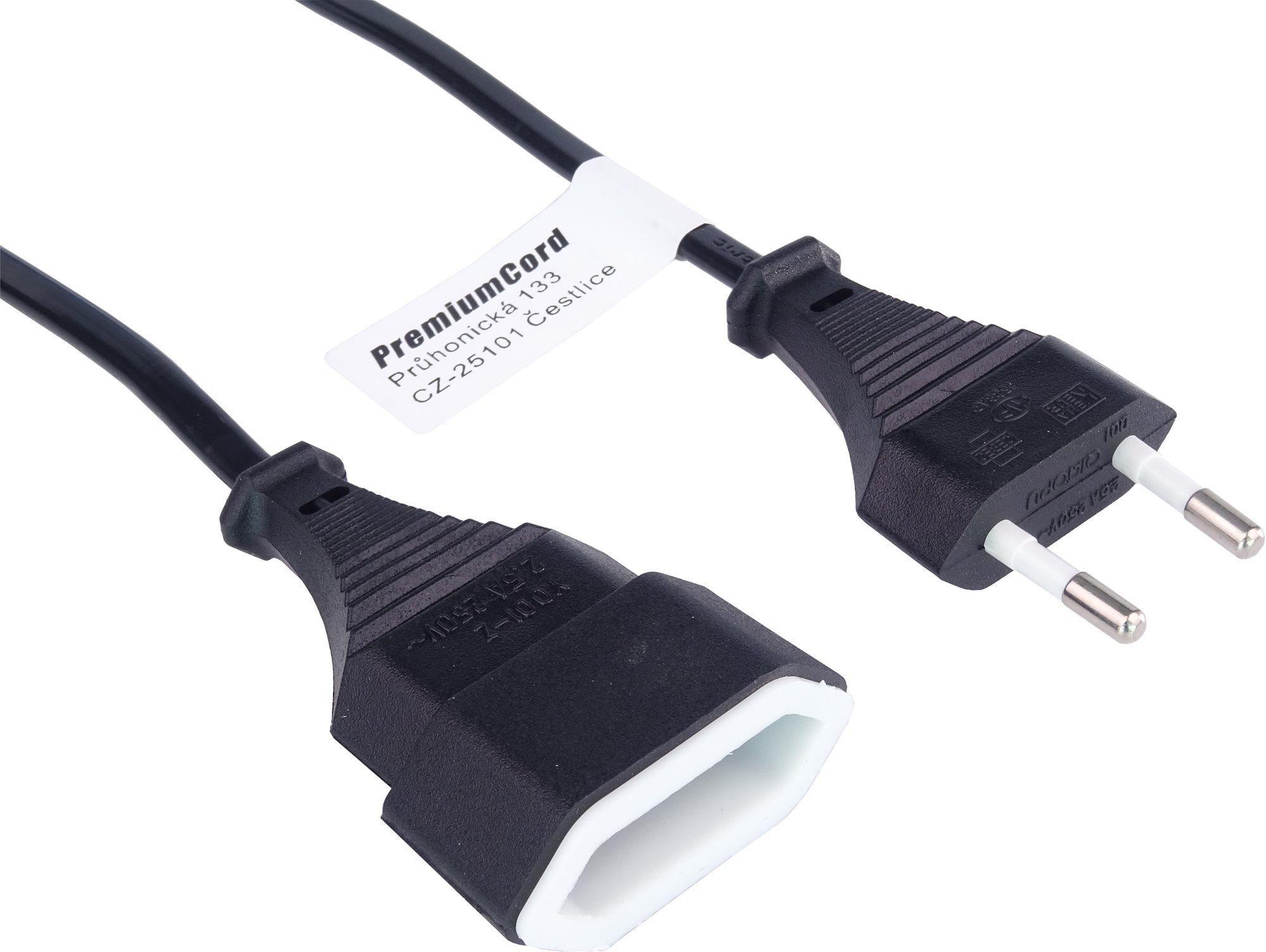 Rallonge PremiumCord 230V 2m Câble alimentation
