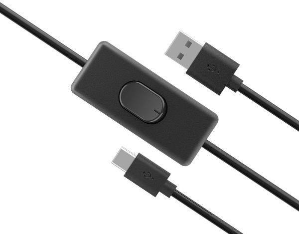 AKASA USB C Power Cable With Switch / AK-CBUB57-15BK Data Cable
