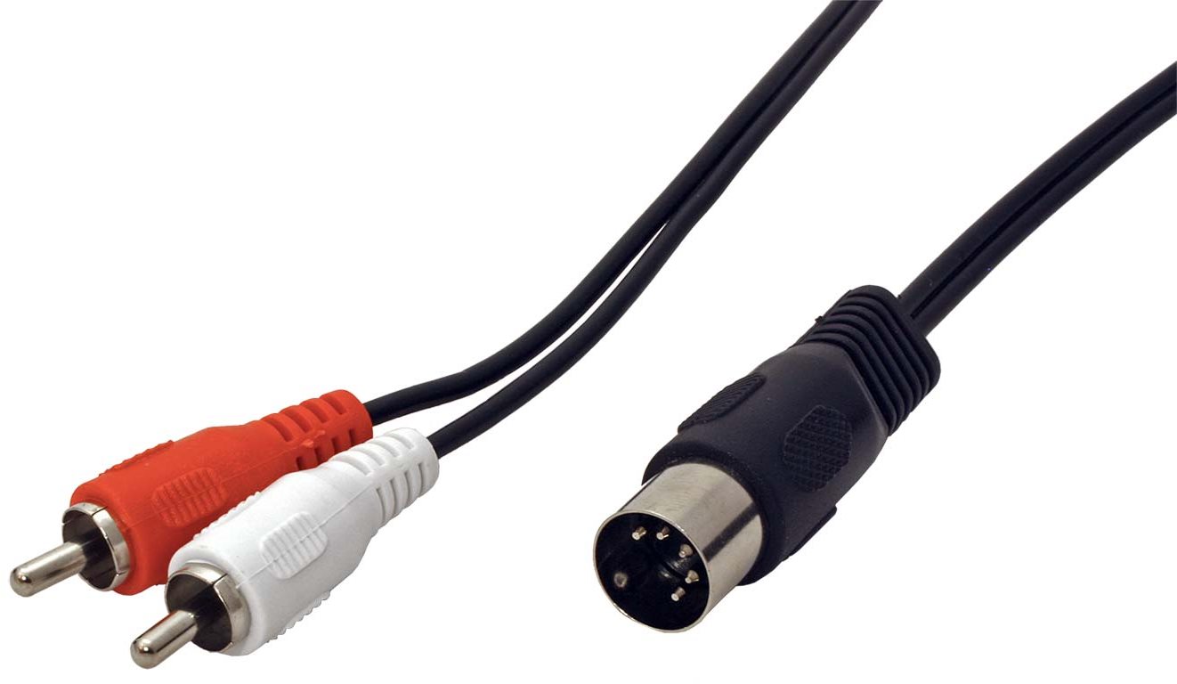OEM Audio Cable DIN 5 pin (M)-> 2x cinch, 1,5m AUX Cable