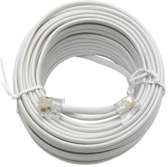 OEM telefónny s konektormi RJ11, 15m Telefónny kábel