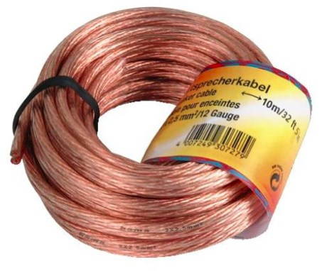 Hama Speaker Cable 2x 2.5mm2, 10m AUX Cable
