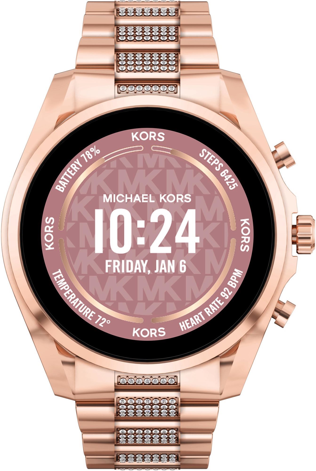 Michael Kors MKT5135 Gen 6 Rose Gold Crystal Stainless-Steel Smart...