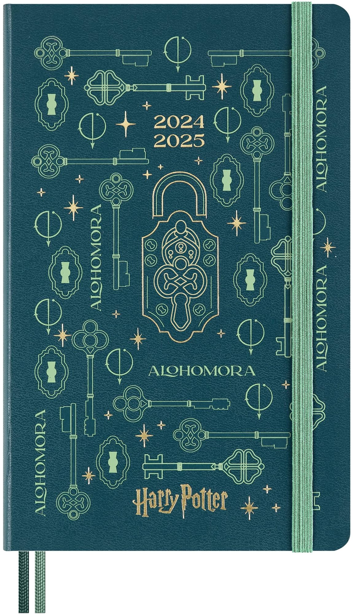 MOLESKINE 2024-2025 Harry Potter L, kemény fedeles, zöld...