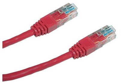 Datacom, CAT6, UTP, 0.25m red Ethernet Cable