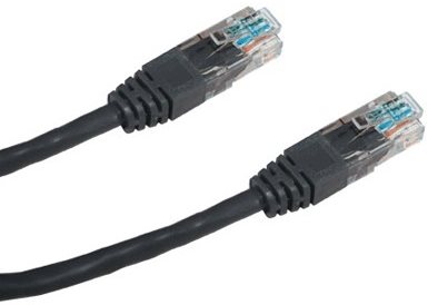Datacom CAT5E UTP black 1m Ethernet Cable