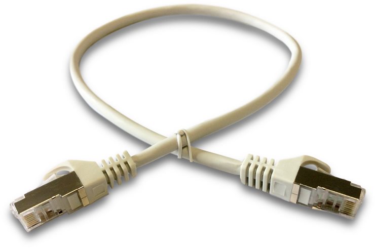 Datacom Patch cord S/FTP CAT6A 0,5 m sivý Sieťový kábel