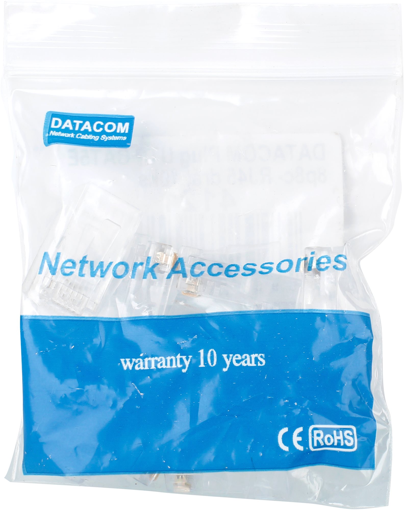 10-pack, Datacom, RJ45, CAT5E, UTP, 8p8c, na drôt Konektor