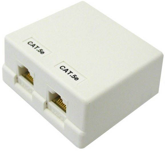 Datacom, CAT5E, UTP, 2x RJ45, na omietku Zásuvka