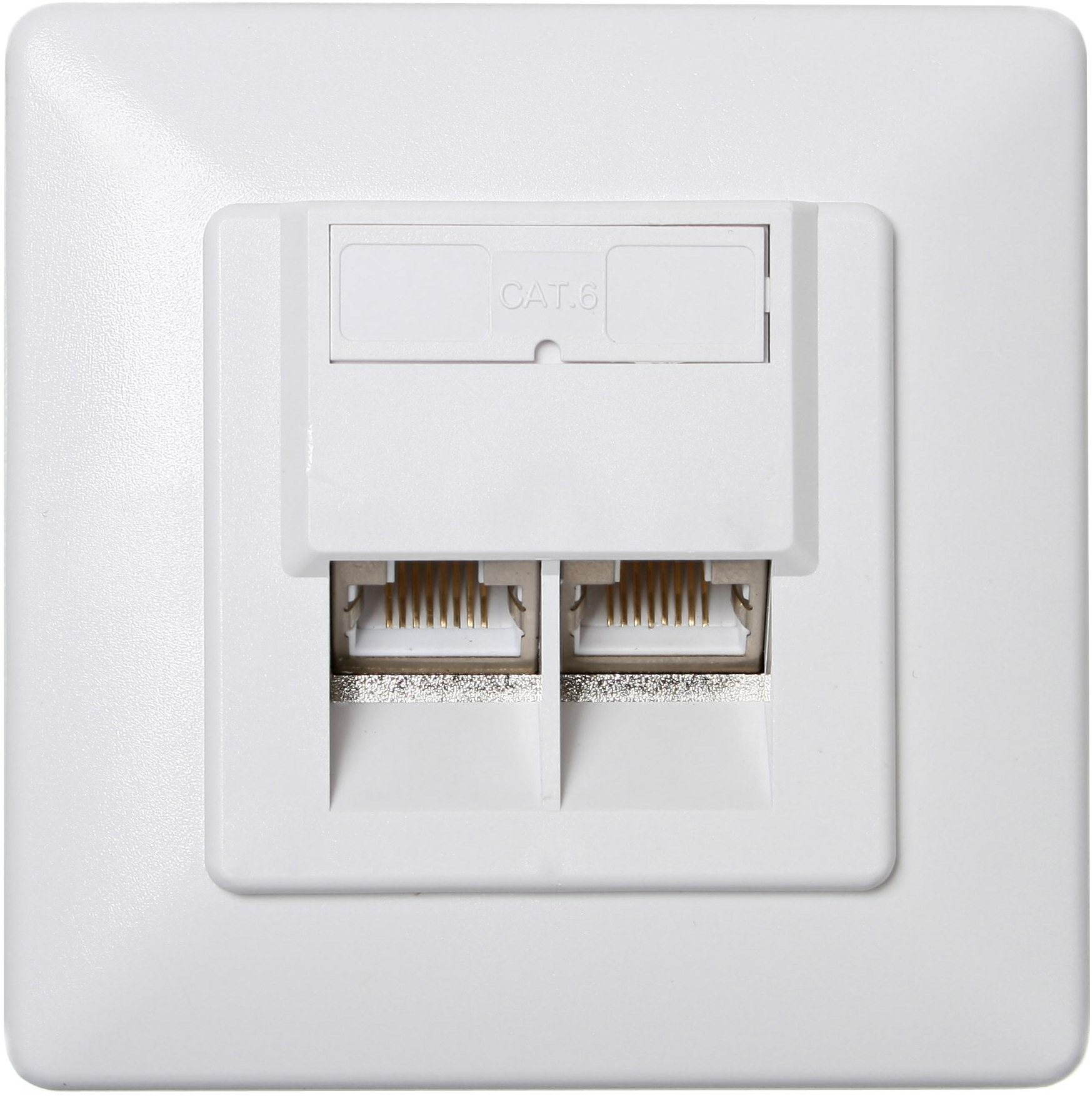 Datacom, CAT6, STP, 2× RJ45, pod omietku Zásuvka