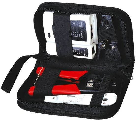 KIT RÉSEAU DATACOM 5 - mallette avec testeur et outils Jeu de clés...