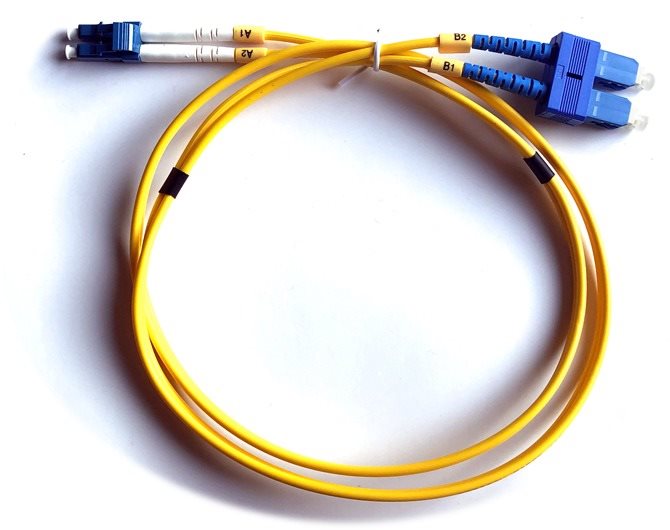 DATACOM LC-SC 09/125 SM 1m duplex Optický kábel