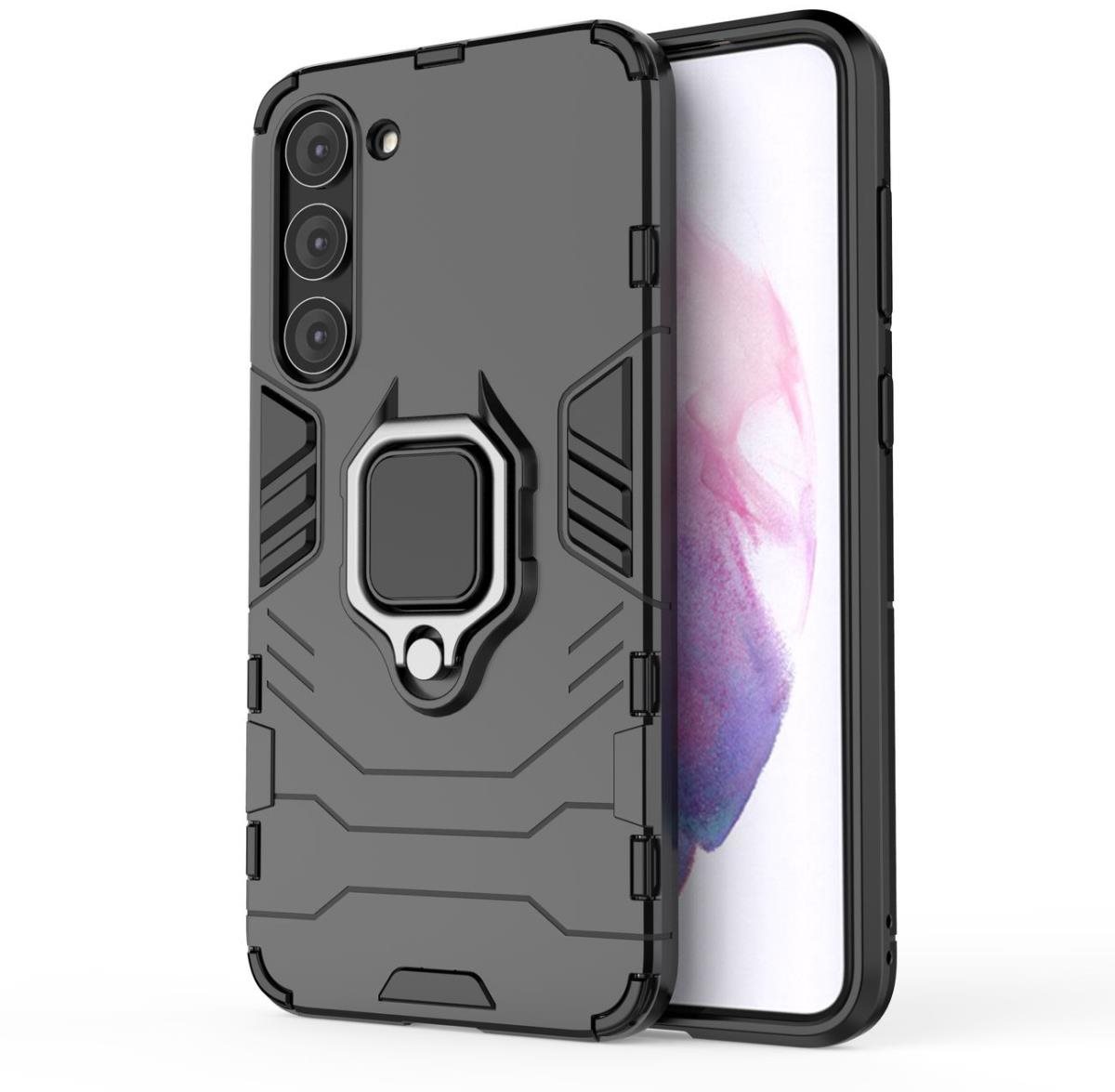 MG Ring Armor na Samsung Galaxy S23 Plus, čierny Kryt na mobil