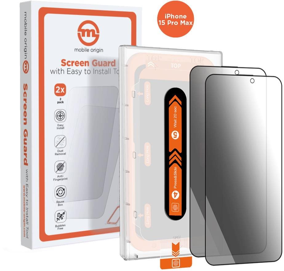 Mobile Origin Privacy Screen Guard iPhone 15 Pro Max üvegfólia - 2...