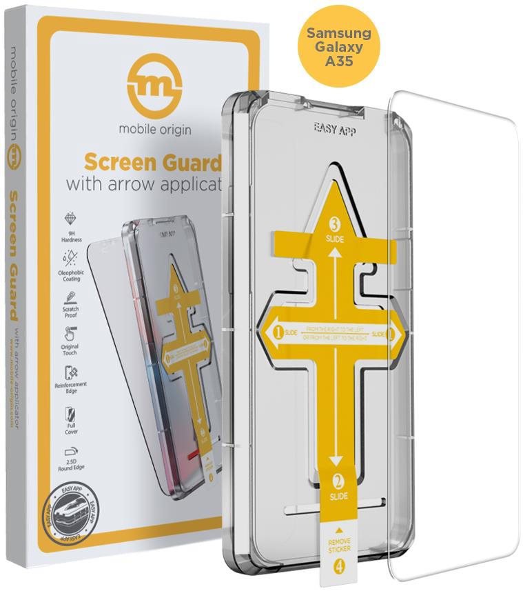 Mobile Origin Screen Guard  Galaxy A35 5G mit Applikator Schutzglas