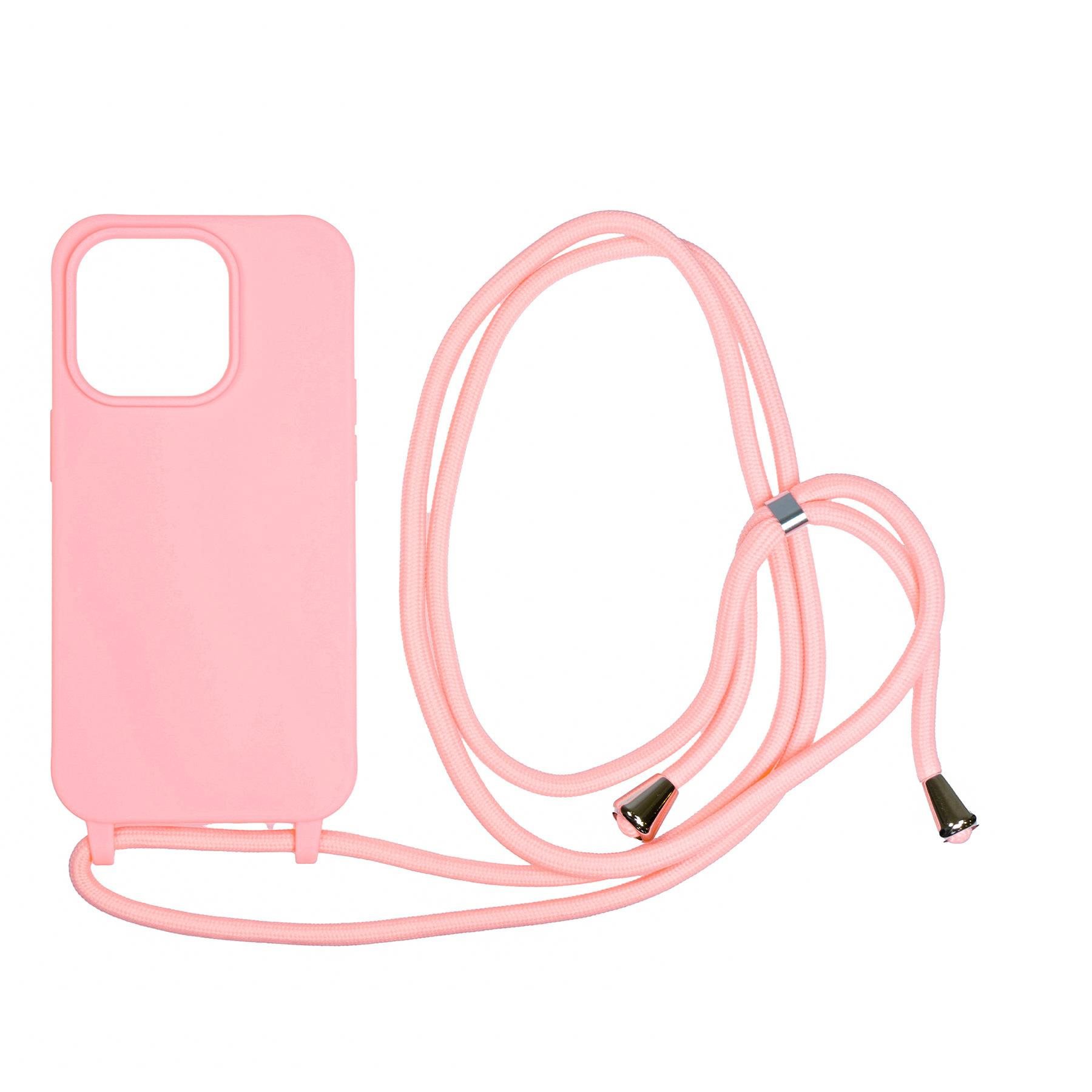 Mobile Origin Lanyard Case Pink iPhone 14 Pro Handyhülle