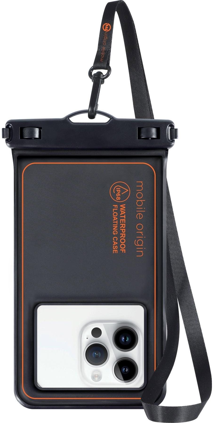 Mobile Origin Waterproof Floating Case 6.5" Black/Orange tok...