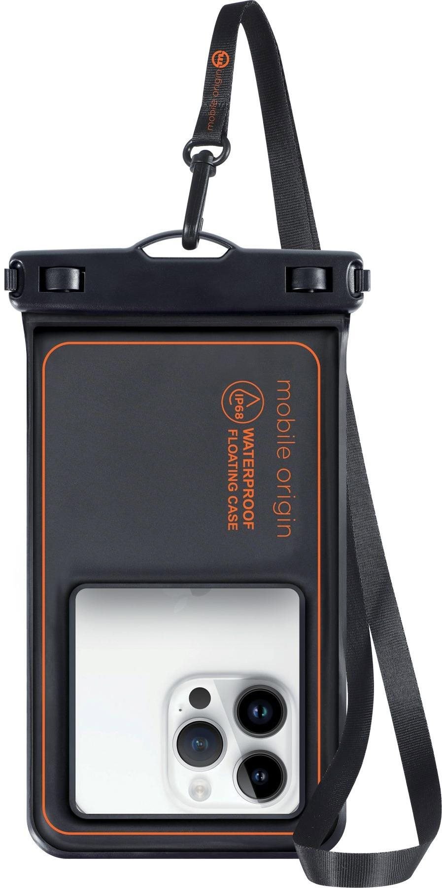 Mobile Origin Waterproof Floating Case 6.8" Black/Orange tok...