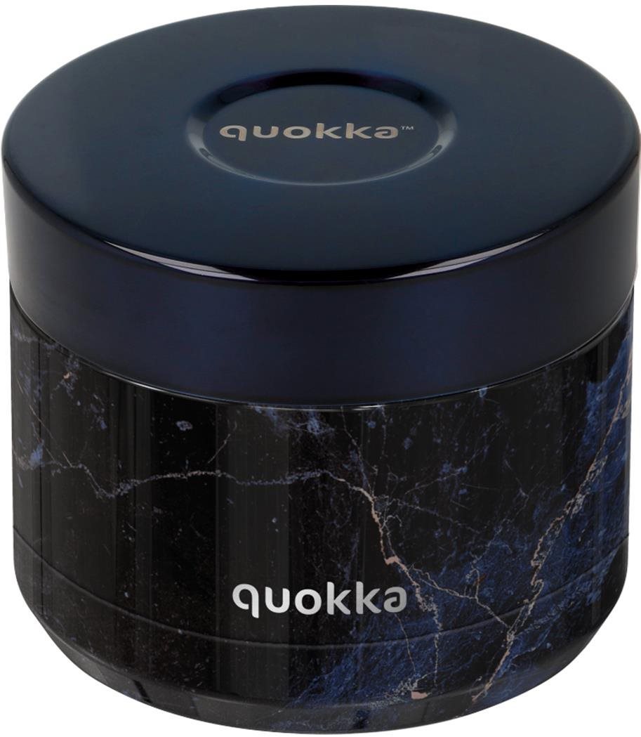 Quokka Antikorová dóza na jedlo Whim Black Marble, 360 ml Desiatový...