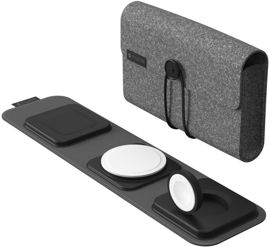 Mophie 3in1 Reiseladegerät mit MagSafe schwarz MagSafe kabelloses...