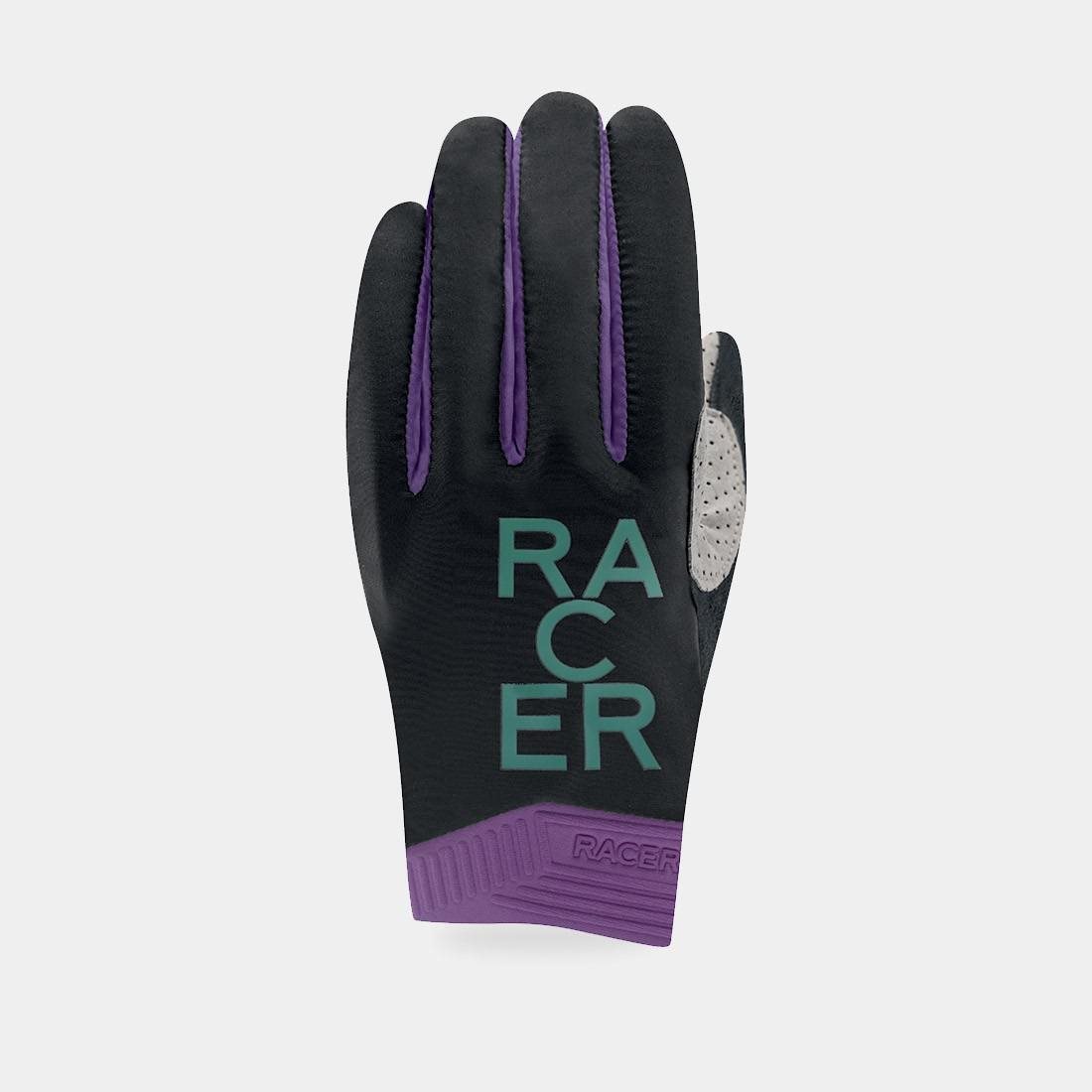 Racer GP Style 2, čierna/fialová, veľkosť M Rukavice na motorku