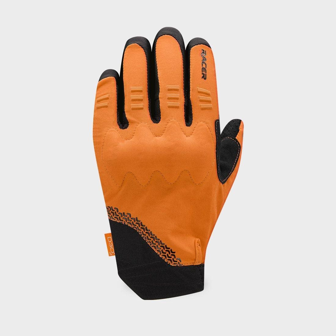 Racer Rock 3, čierna/oranžová, veľkosť M Rukavice na motorku