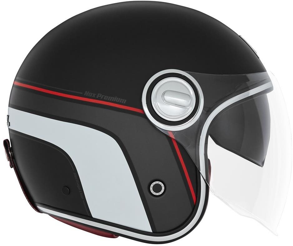 NOX PREMIUM Heritage 2024, čierna matná, červená, biela, veľkosť L...